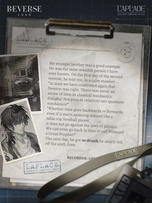 Recorded letter from a Laplace researcher, discussing the arrow of time surviving the Storm intact